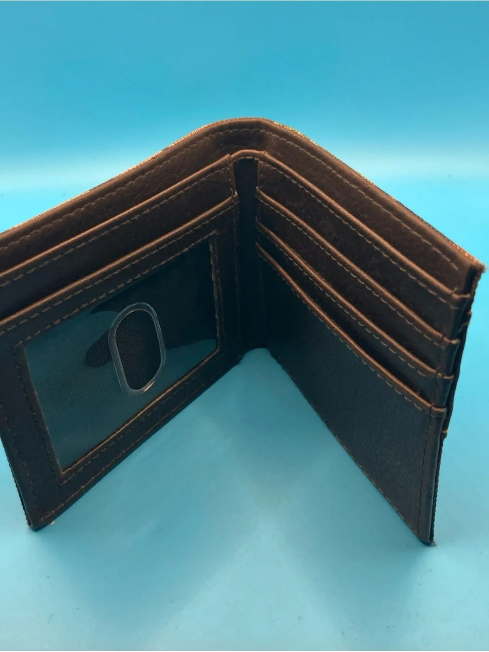 Magellan Outdoors Brown Camo Card Holder with Leather Trim